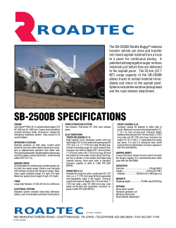 Roadtec SB-2500 specs - Bitu-mill