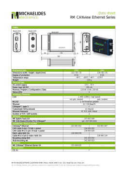 Data sheet RM CANview Ethernet Series