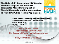 Berry Bennett, MPH, FL Bureau of PH Laboratories