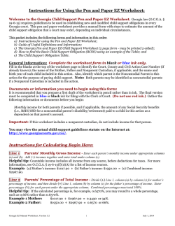 Instructions for Using the Pen and Paper EZ Worksheet: Instructions