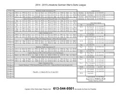 2014-2015 Garrison Schedule