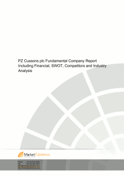 PZ Cussons plc Fundamental Company Report Including Financial