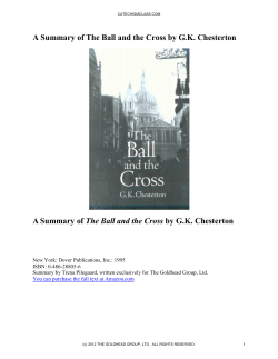 A Summary of The Ball and the Cross by G.K. Chesterton A