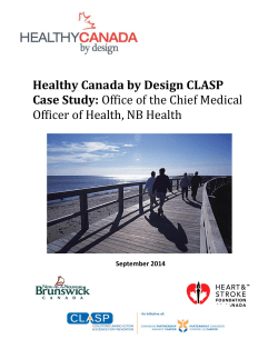 Healthy Canada by Design CLASP Case Study