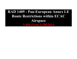 RAD 1409 - Pan-European Annex LE Route Restrictions within