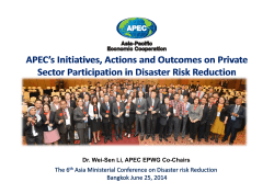 Dr. Wei-Sen Li, APEC EPWG Co-Chairs Dr. Wei Sen Li, APEC