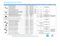 HP QLogic Series Product Portfolio