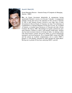 Jayesh G Shah [JG] Group Managing Director – Sumaria Group of