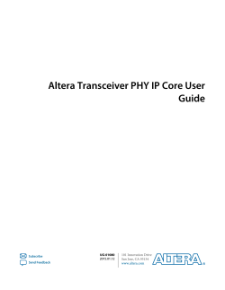 Altera Transceiver PHY IP Core User Guide (PDF)