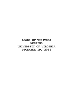 Board Meeting Book - University of Virginia