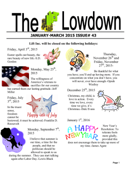 JANUARY-MARCH 2015 ISSUE# 43