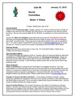 Social Committee News - Saddlebrooke Unit 49 Website