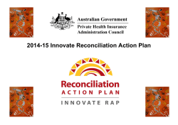 PHIAC Reconciliation Action Plan (RAP) 2014-15