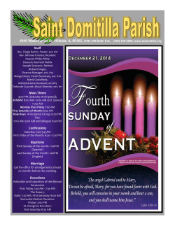 December 21, 2014 - St. Domitilla Parish