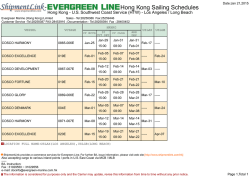 Hong Kong - U.S. Southwest Coast Service (HTW)