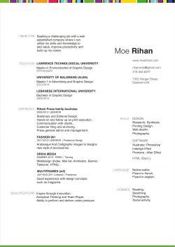 My Resume - Moe Rihan
