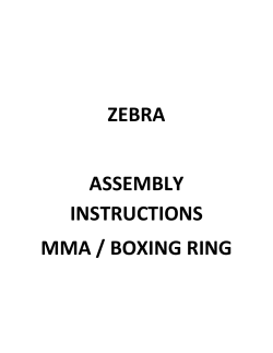 zebra assembly instructions mma / boxing ring