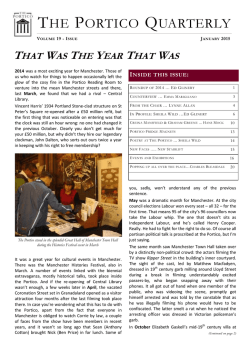 Download latest newsletter here - The Portico Library and Gallery