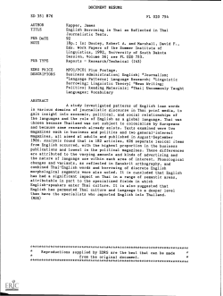 DOCUMENT RESUME ED 351 876 FL 020 754 AUTHOR Kapper