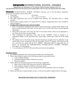 Guidelines - Indraprastha school Dwarka