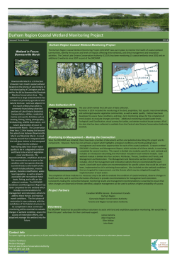 Durham Region Coastal Wetland Monitoring Project
