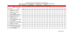 Provisional Roll Sheet for Even Semester 2014