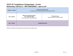 2015 UC Compliance Symposium