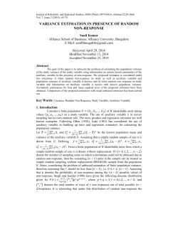 variance estimation in presence of random non