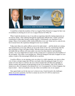 Jamie McBride - Los Angeles Police Protective League