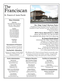 December 2014 - St. Francis of Assisi Parish