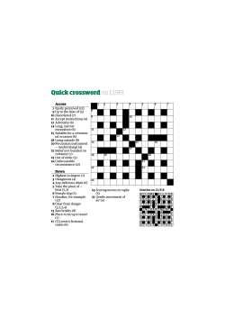 Quick crossword no 13,919