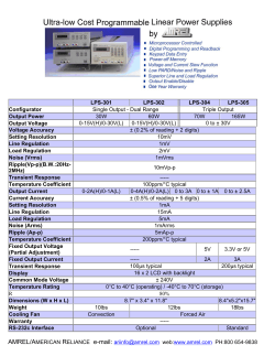 LPS-301 LPS-302 LPS-304 LPS-305 Configurator Single Output