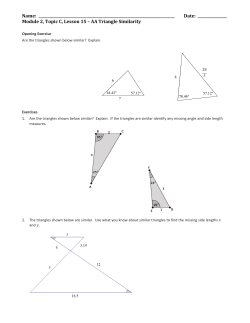 AA Triangle Similarity CW