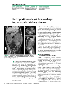 Retroperitoneal cyst hemorrhage in polycystic kidney disease