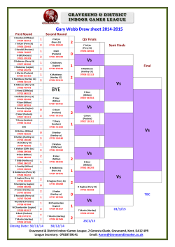 Gary Webb Shield - Gravesend Snooker League