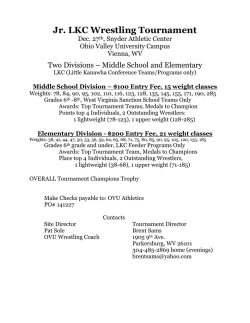 Jr. LKC Wrestling Tournament - WV-Mat
