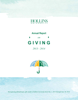 Annual Report on Giving