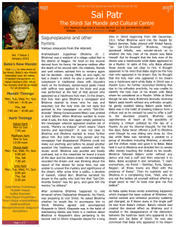Sai Patr - The Shirdi Sai Mandir, Toronto, Canada