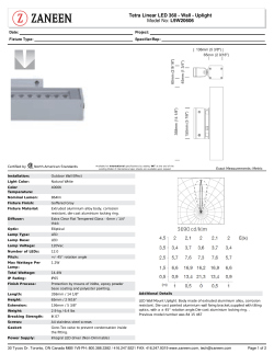 Tetra Linear LED 360 - Wall - Uplight Model No: L9W20606