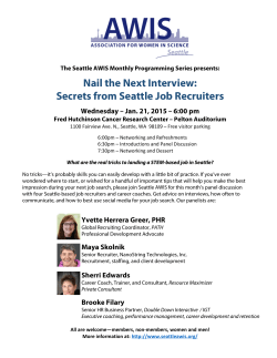 January Flyer - Seattle AWIS