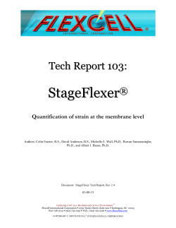 103: StageFlexer ® Tech Report - Flexcell International Corp.