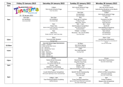 2015 Qantaslink Tunarama Festival Pictorial Programme