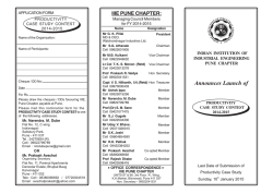 Productivity Case Contest 2014-2015 - iiie