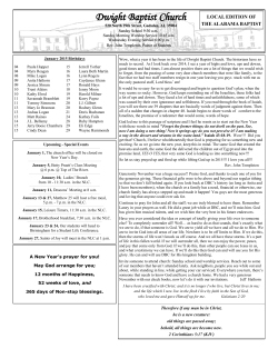 January Newsletter - Dwight Baptist Church