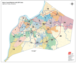 Metro Council Districts with ZIP Codes Jefferson County