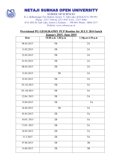18.12.2014 : PCP Schedule for PGGR July,14 Batch (Part-II)