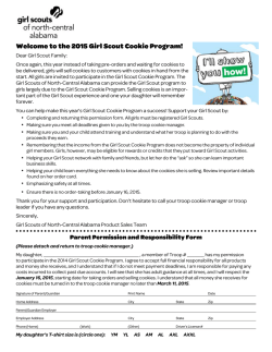 the 2015 Girl Scout Cookie Program! - Girl Scouts of North
