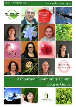 Ashburton Community Centre Course Guide