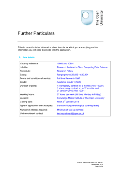 Download Further Particulars for Ref