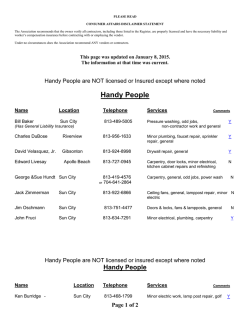 Handy People - Consumer Affairs Register Home Page